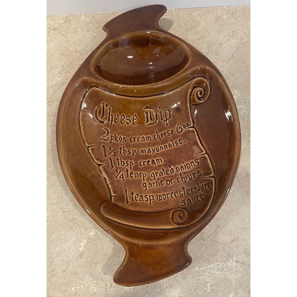 Vintage Cheese Dip Platter With Recipe